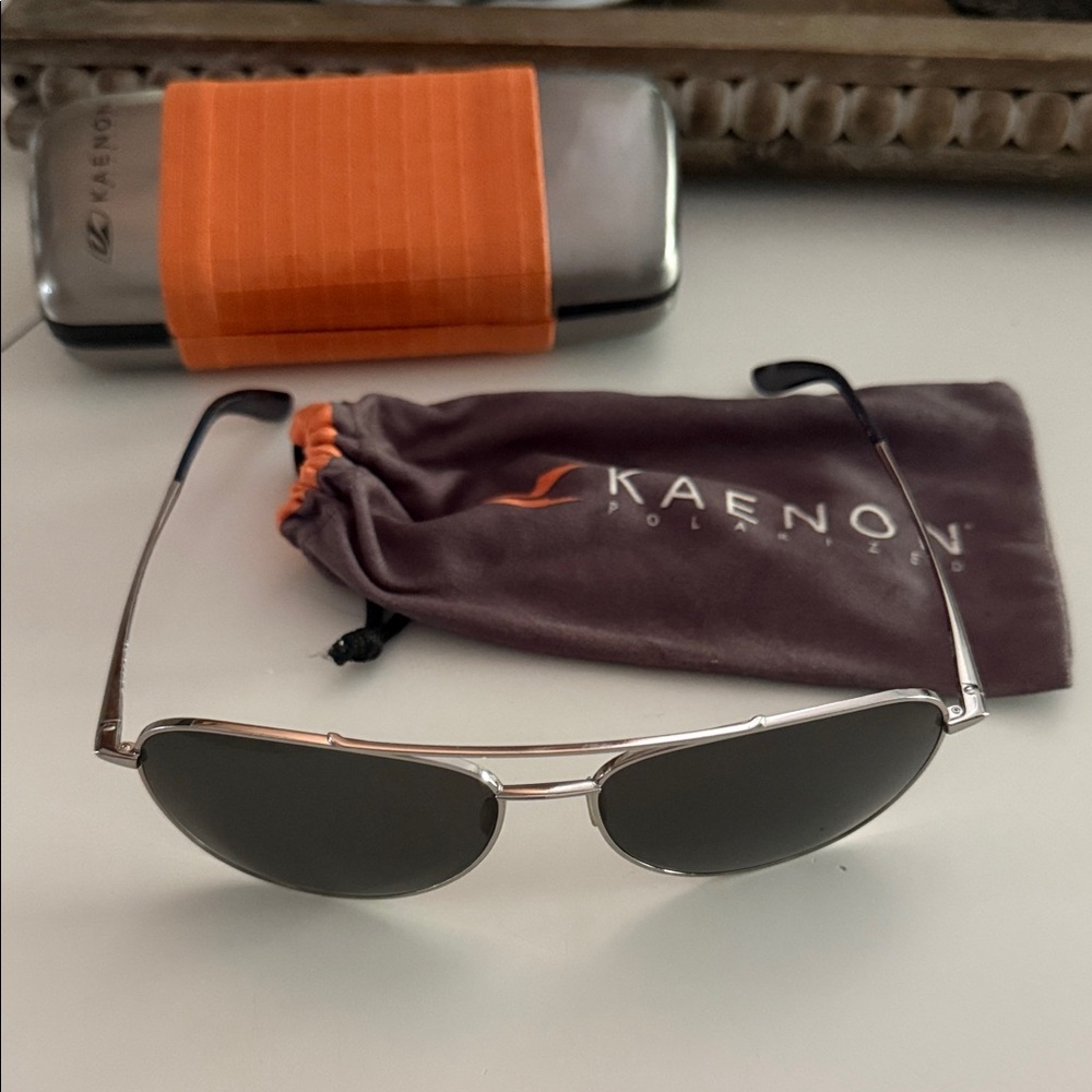 Kaenon Silver Sunglasses with Black Lenses
